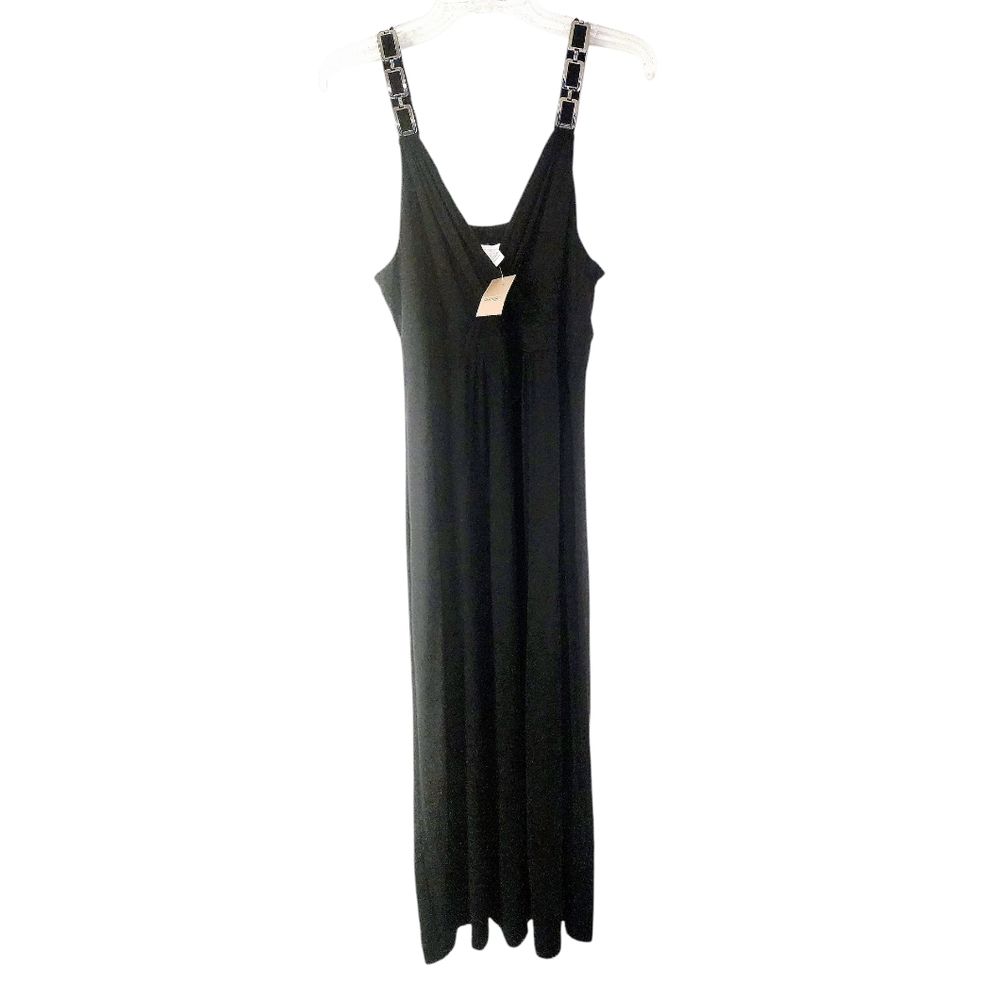 Chicos' Solid Nala Dress. Black Maxi Dress. - Picture 4 of 11